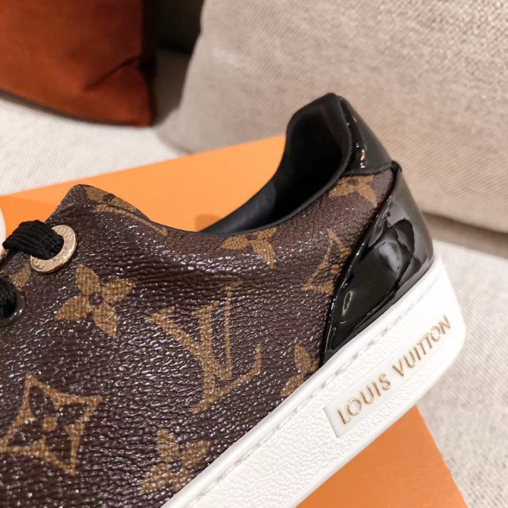 Louis Vuitton Time Out Sneaker Patent Monogram Material Brown For Women LV 1A8FJM - Image 6