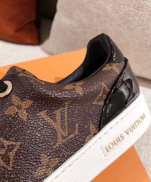 Louis Vuitton Time Out Sneaker Patent Monogram Material Brown For Women LV 1A8FJM
