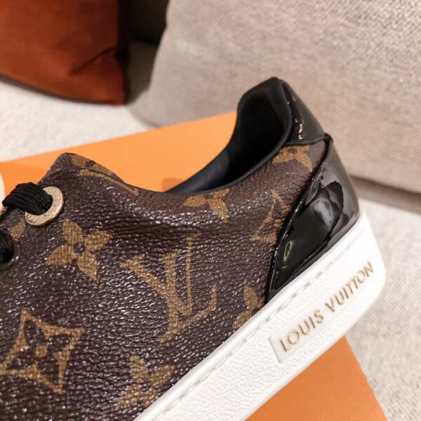 Louis Vuitton Time Out Sneaker Patent Monogram Material Brown For Women LV 1A8FJM