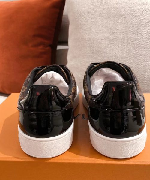 Louis Vuitton Time Out Sneaker Patent Monogram Material Brown For Women LV 1A8FJM