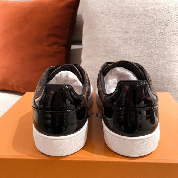 Louis Vuitton Time Out Sneaker Patent Monogram Material Brown For Women LV 1A8FJM