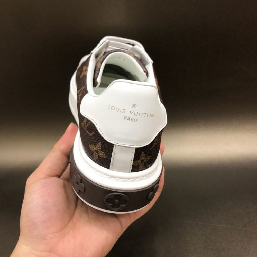 Louis Vuitton Time Out Sneaker White/Brown For Women LV - Image 3