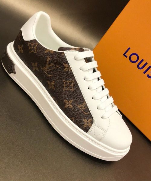 Louis Vuitton Time Out Sneaker White/Brown For Women LV