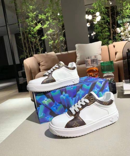 Louis Vuitton Time Out Sneaker White/Brown For Women LV