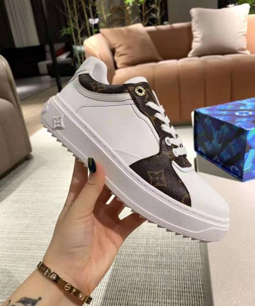 Louis Vuitton Time Out Sneaker White/Brown For Women LV
