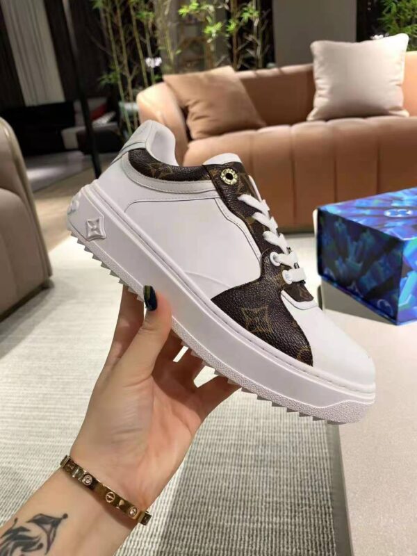 Louis Vuitton Time Out Sneaker White/Brown For Women LV