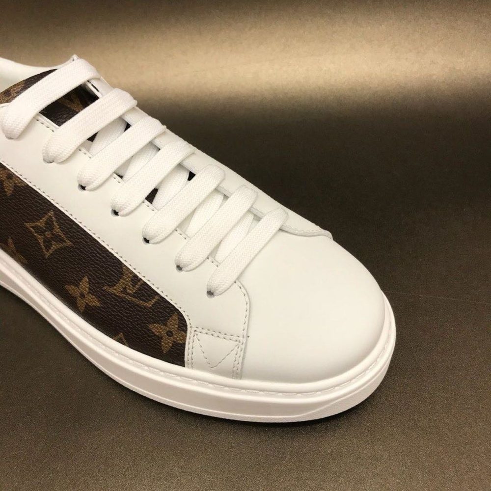 Louis Vuitton Time Out Sneaker White/Brown For Women LV - Image 8