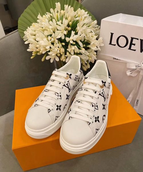 Louis Vuitton Time Out Sneakers White/Black For Women LV