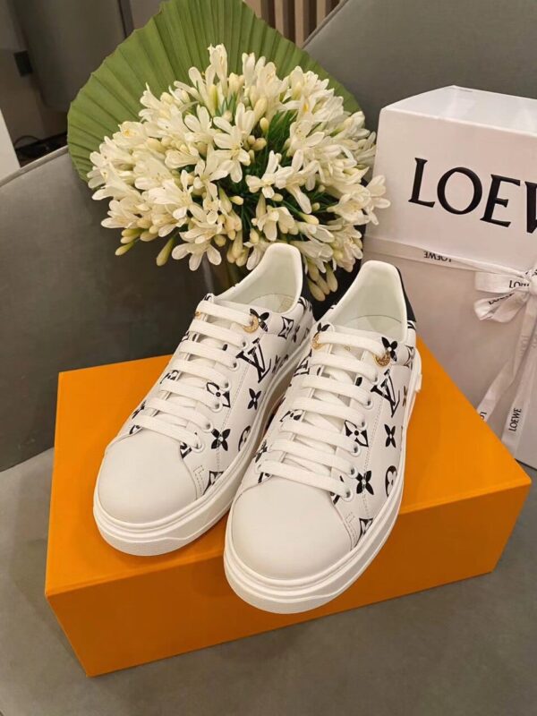 Louis Vuitton Time Out Sneakers White/Black For Women LV