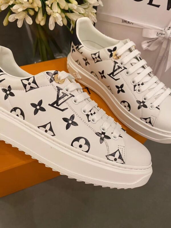 Louis Vuitton Time Out Sneakers White/Black For Women LV