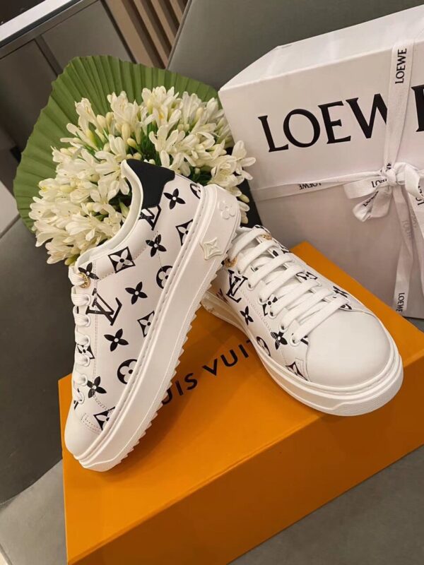 Louis Vuitton Time Out Sneakers White/Black For Women LV