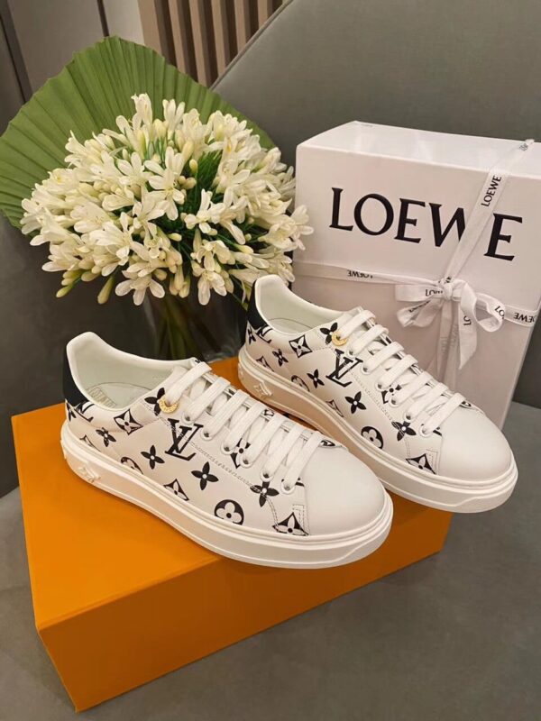 Louis Vuitton Time Out Sneakers White/Black For Women LV