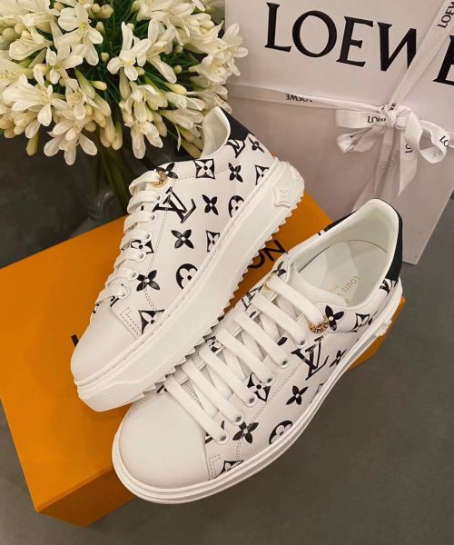 Louis Vuitton Time Out Sneakers White/Black For Women LV