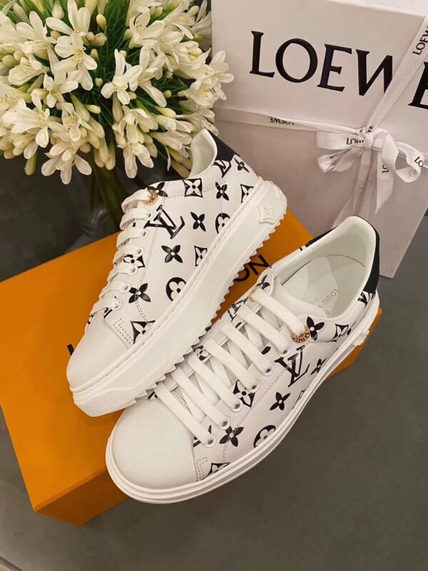 Louis Vuitton Time Out Sneakers White/Black For Women LV