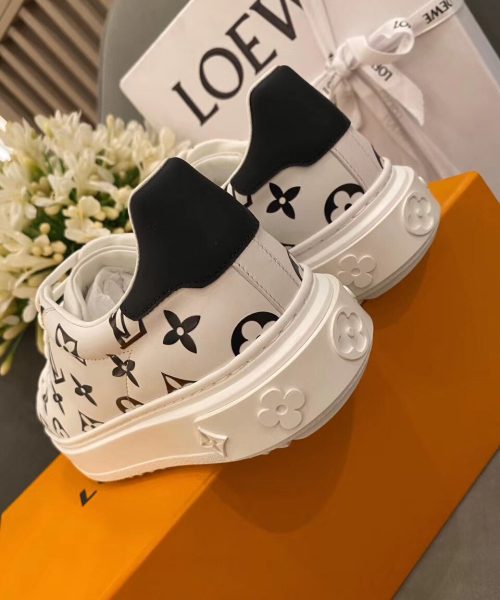 Louis Vuitton Time Out Sneakers White/Black For Women LV