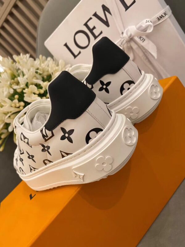 Louis Vuitton Time Out Sneakers White/Black For Women LV