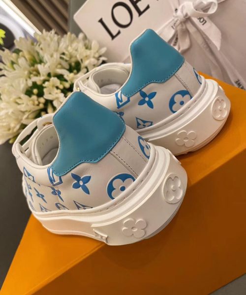 Louis Vuitton Time Out Sneakers White/Blue For Women LV