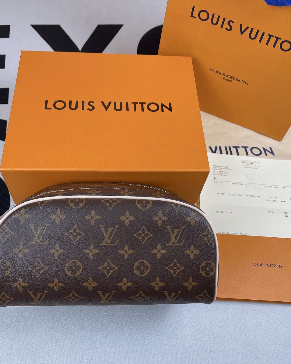 1:1 Replica Louis Vuitton Toilet Pouch GM Monogram Canvas For Women, Women's Wallets 7.9in/20cm LV M47507