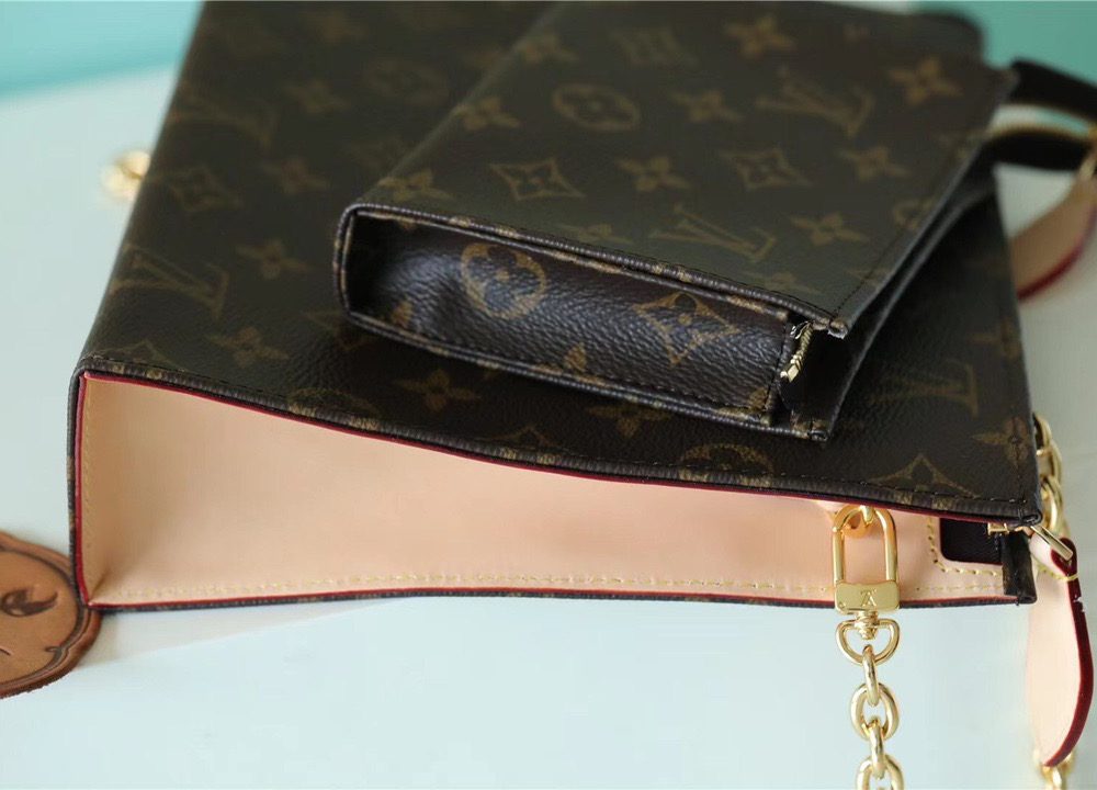 1:1 Replica Louis Vuitton Toiletry Pouch on Chain Monogram Canvas For Women, Women's Wallets 9.8in/25cm LV M81412