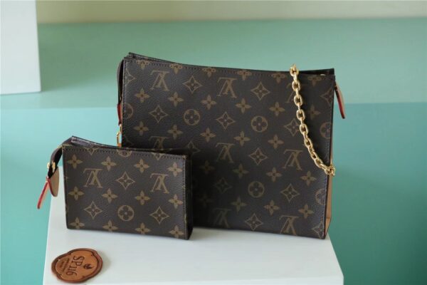 Louis Vuitton Toiletry Pouch on Chain Monogram Canvas For Women, Women's Wallets 9.8in/25cm LV M81412