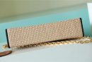 1:1 Replica Louis Vuitton Toiletry Pouch on Chain Raffia Natural /Black For Women, Women's Wallets 9.8in/25cm LV M81366