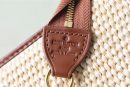 1:1 Replica Louis Vuitton Toiletry Pouch on Chain Raffia Natural /Ceramel Brown  For Women, Women's Wallets 9.8in/25cm LV