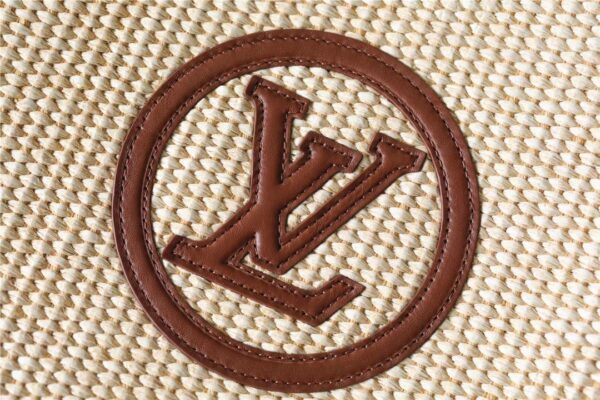 Louis Vuitton Toiletry Pouch on Chain Raffia Natural /Ceramel Brown  For Women, Women's Wallets 9.8in/25cm LV