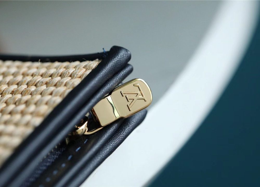 1:1 Replica Louis Vuitton Toiletry Pouch Raffia Natural /Black For Women, Women's Wallets 9.8in/25cm LV
