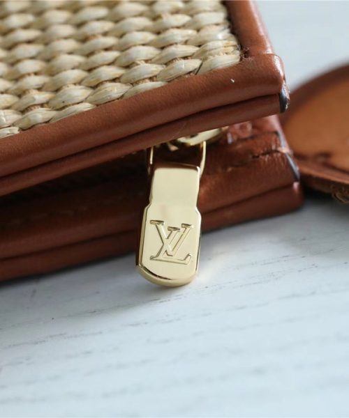 1:1 Replica Louis Vuitton Toiletry Pouch Raffia Natural /Caramel Brown For Women, Women's Wallets 9.8in/25cm LV