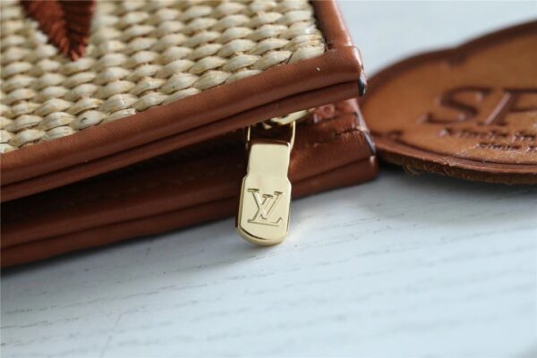 Louis Vuitton Toiletry Pouch Raffia Natural /Caramel Brown For Women, Women's Wallets 9.8in/25cm LV