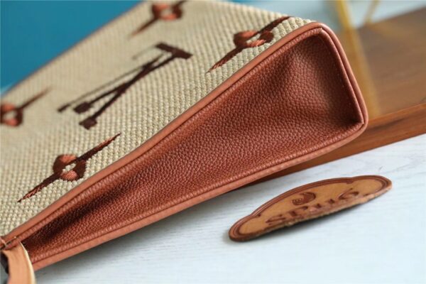 Louis Vuitton Toiletry Pouch Raffia Natural /Caramel Brown For Women, Women's Wallets 9.8in/25cm LV