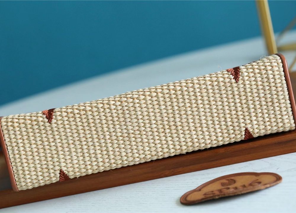 1:1 Replica Louis Vuitton Toiletry Pouch Raffia Natural /Caramel Brown For Women, Women's Wallets 9.8in/25cm LV