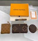 1:1 Replica Louis Vuitton Trio Pouch Monogram Giant/ Monogram Reverse/ Monogram Canvas Pink For Women, Women's Wallets 7.7in/19.5cm LV M68756