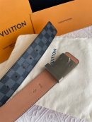 1:1 Replica Louis Vuitton Twist Initiales LV Belt Damier Infini Canvas Palladium Hardware LV Women Belt