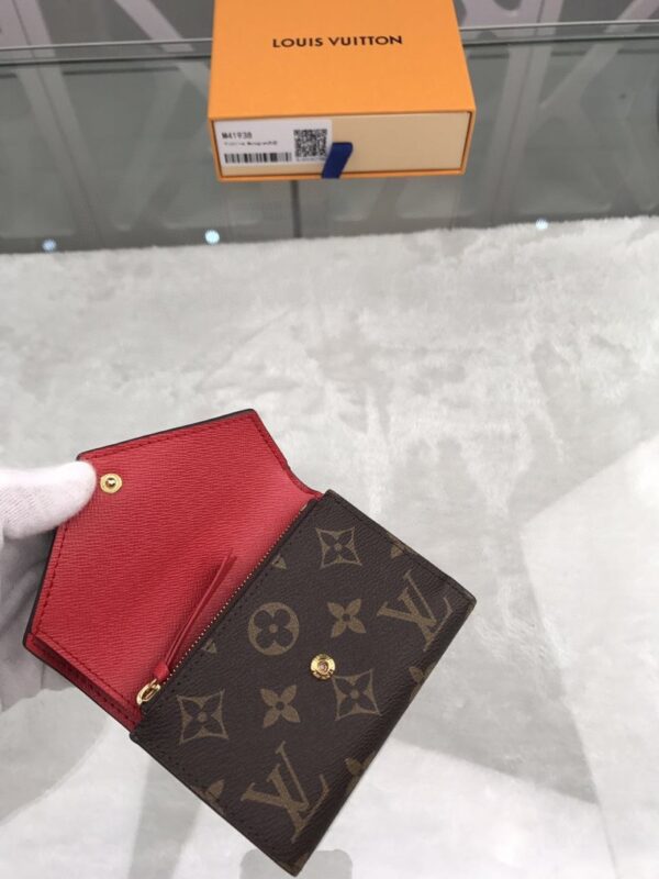 Louis Vuitton Victorine Wallet In Monogram Canvas Red For Women, Women's Wallet 12cm LV M41938