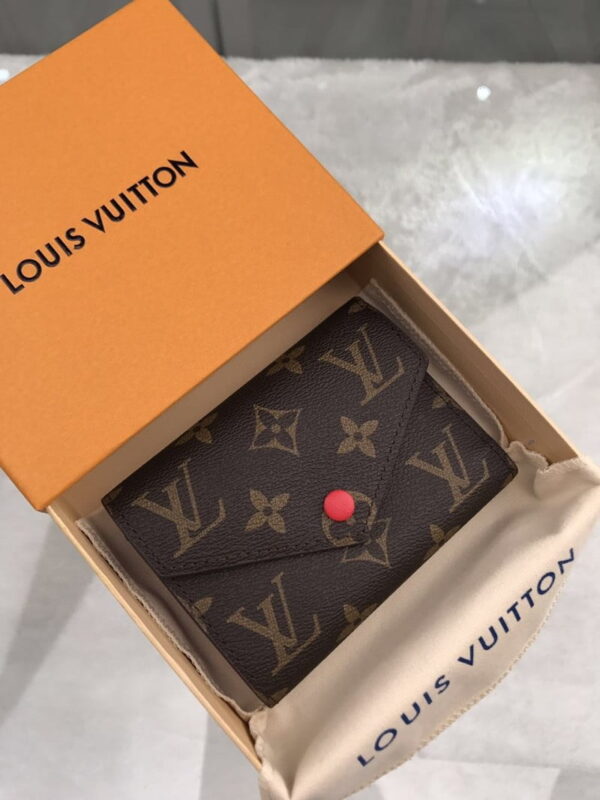 Louis Vuitton Victorine Wallet In Monogram Canvas Red For Women, Women's Wallet 12cm LV M41938