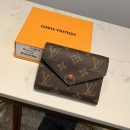 1:1 Replica Louis Vuitton Victorine Wallet Monogram Canvas Brown For Women, Women's Wallet 4.7in/12cm LV