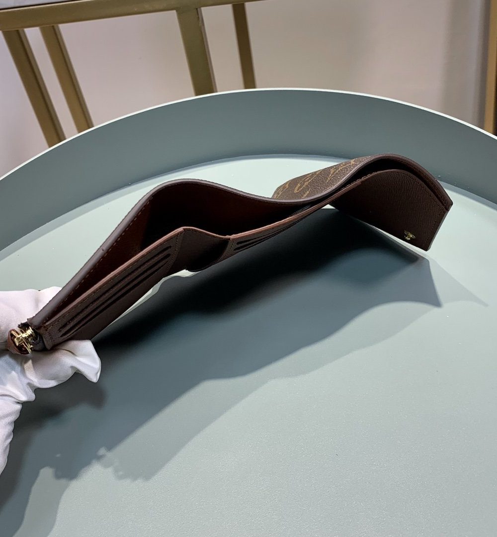 1:1 Replica Louis Vuitton Victorine Wallet Monogram Canvas Brown For Women, Women's Wallet 4.7in/12cm LV