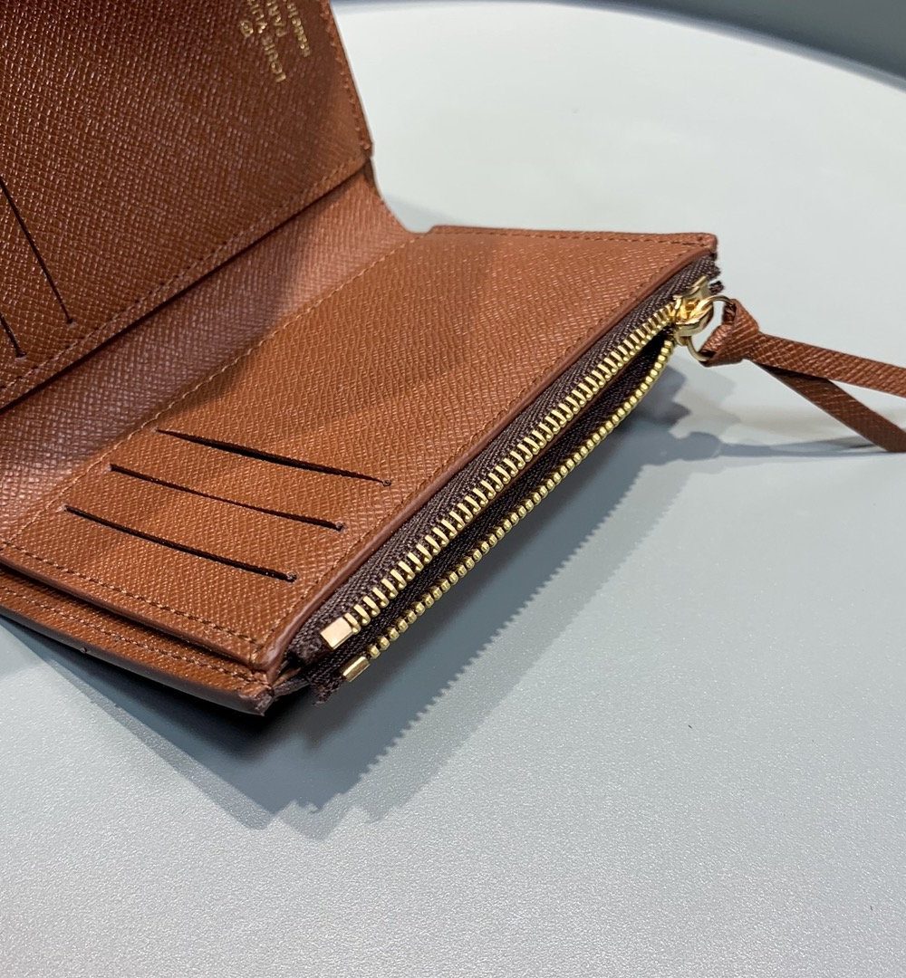 1:1 Replica Louis Vuitton Victorine Wallet Monogram Canvas Brown For Women, Women's Wallet 4.7in/12cm LV