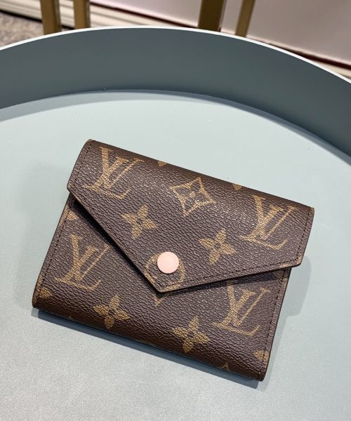 1:1 Replica Louis Vuitton Victorine Wallet Monogram Canvas Rose Ballerine Pink For Women, Women's Wallet 4.7in/12cm LV M62360
