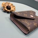 1:1 Replica Louis Vuitton Victorine Wallet Monogram Canvas Rose Ballerine Pink For Women, Women's Wallet 4.7in/12cm LV M62360