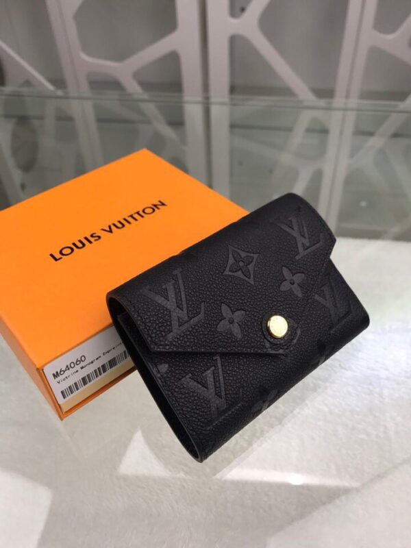 Louis Vuitton Victorine Wallet Monogram Empreinte Black For Women, Women's Wallets 4.7in/12cm LV M64060