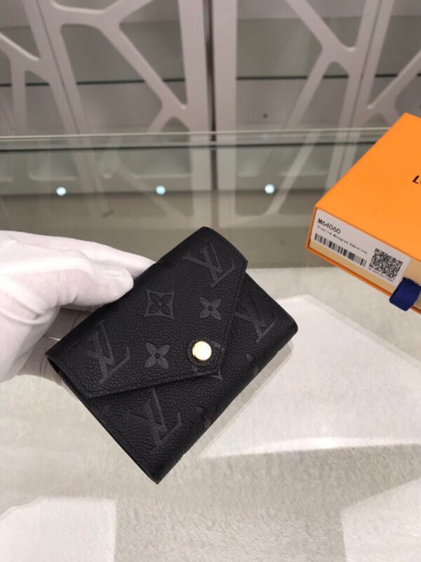 Louis Vuitton Victorine Wallet Monogram Empreinte Black For Women, Women's Wallets 4.7in/12cm LV M64060