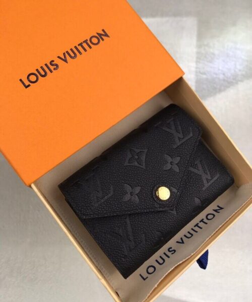 Louis Vuitton Victorine Wallet Monogram Empreinte Black For Women, Women's Wallets 4.7in/12cm LV M64060