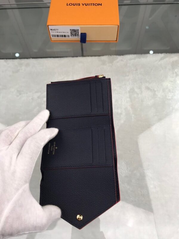 Louis Vuitton Victorine Wallet Monogram Empreinte Navy Blue/ Red For Women, Women's Wallets 4.7in/12cm LV M64577