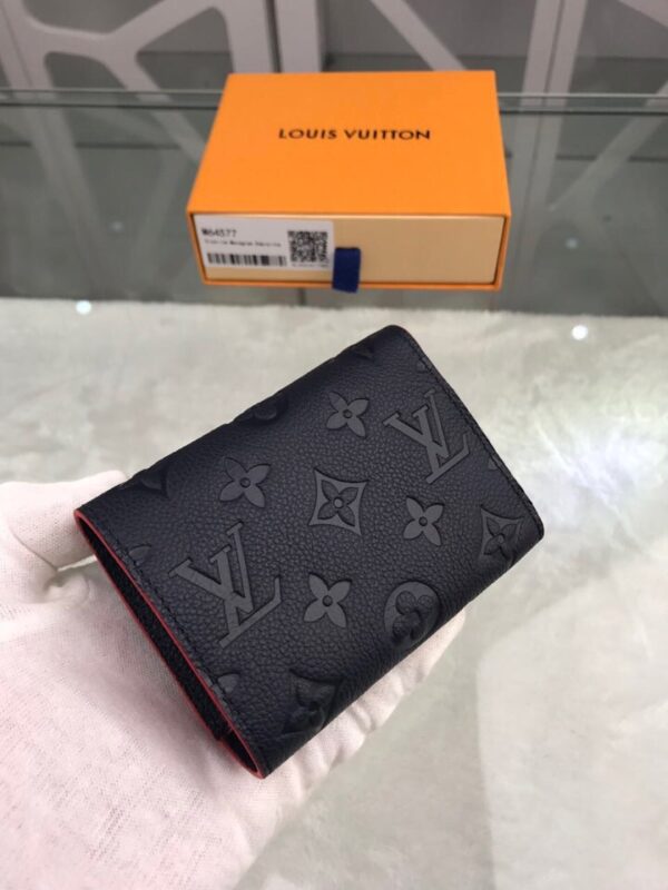 Louis Vuitton Victorine Wallet Monogram Empreinte Navy Blue/ Red For Women, Women's Wallets 4.7in/12cm LV M64577