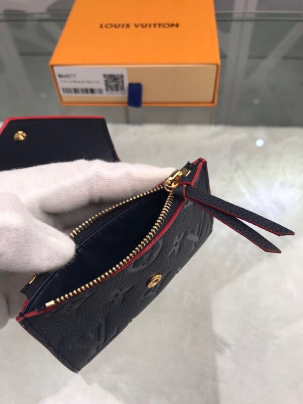Louis Vuitton Victorine Wallet Monogram Empreinte Navy Blue/ Red For Women, Women's Wallets 4.7in/12cm LV M64577