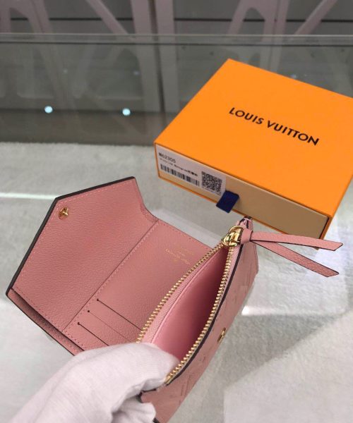 1:1 Replica Louis Vuitton Victorine Wallet Monogram Empreinte Pink For Women, Women's Wallets 4.7in/12cm LV