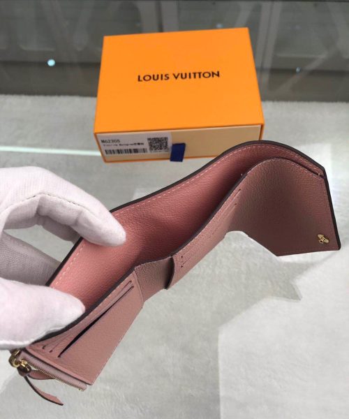 1:1 Replica Louis Vuitton Victorine Wallet Monogram Empreinte Pink For Women, Women's Wallets 4.7in/12cm LV