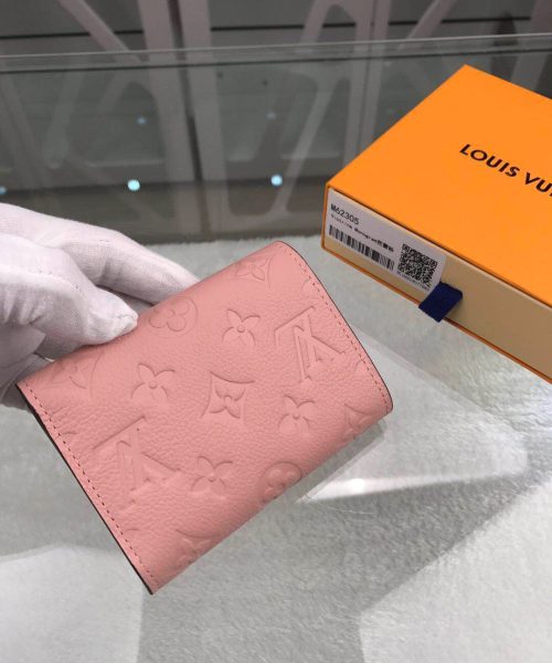 1:1 Replica Louis Vuitton Victorine Wallet Monogram Empreinte Pink For Women, Women's Wallets 4.7in/12cm LV